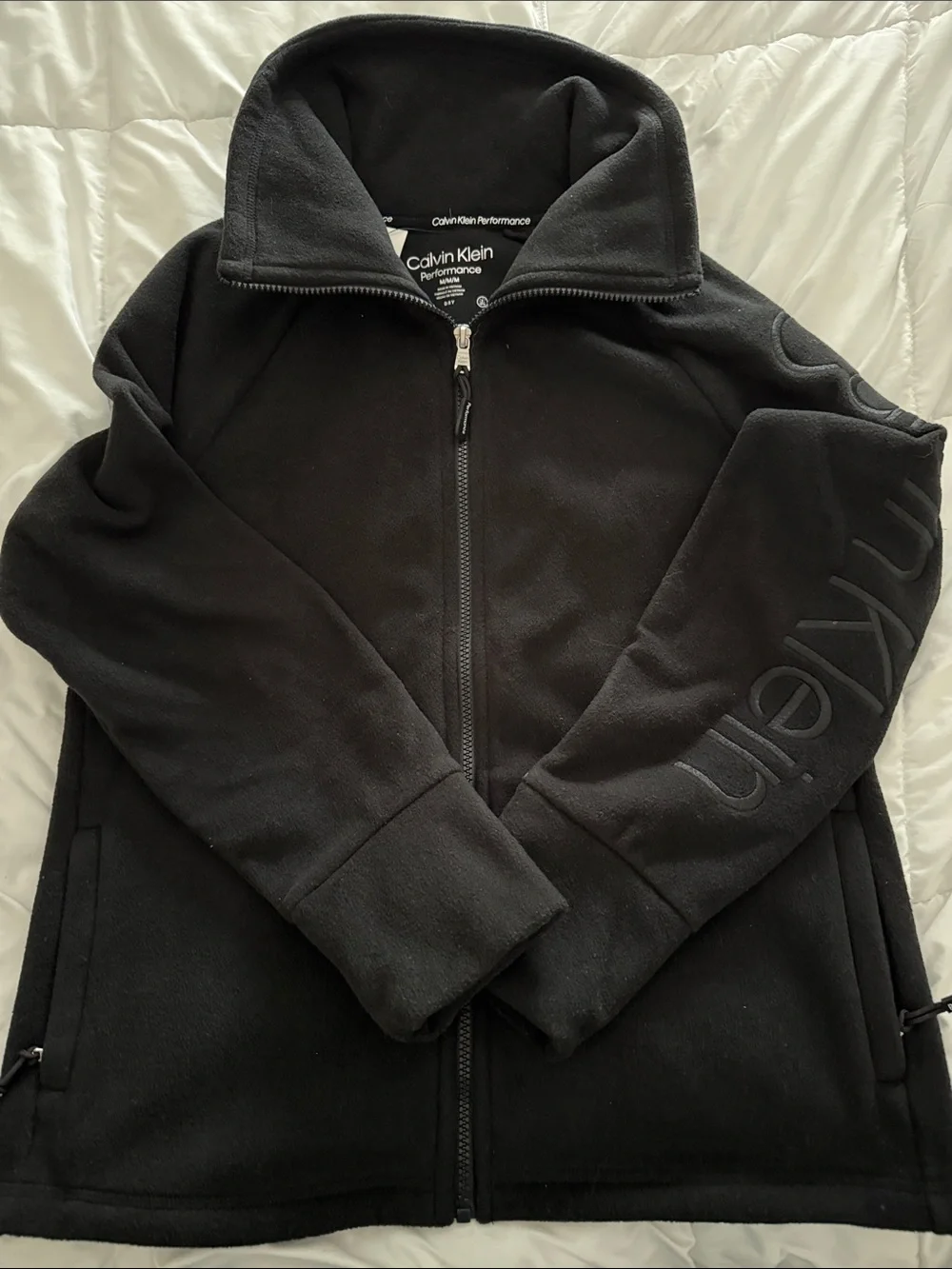 Calvin Klein Black Zip-Up Fleece Jacket